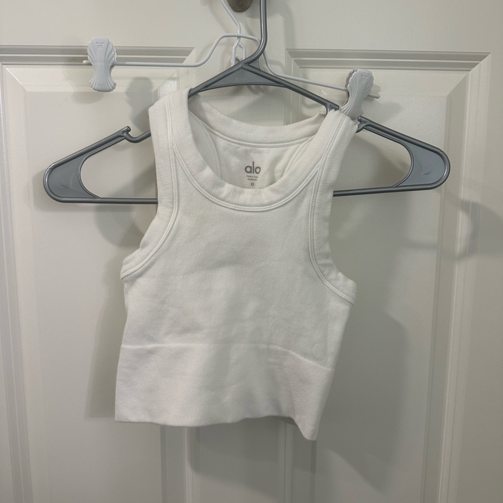 Alo seamless delight high neck bra white size XS